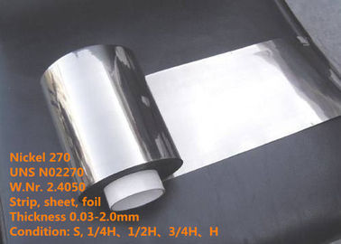 Niken 270 / UNS N02270 Hợp kim đặc biệt cao cấp Lá / Dây cho phần điện tử